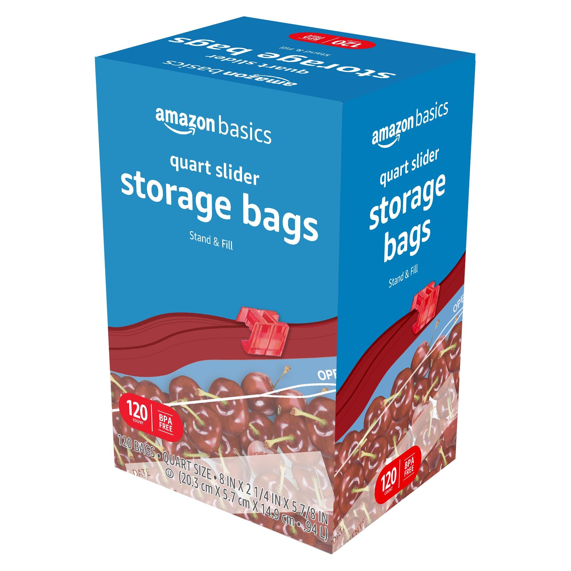 Amazon Basics BPA-free storage bags for safe food storage