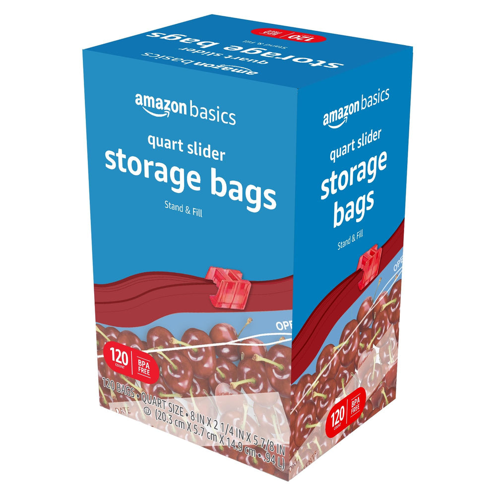 Amazon Basics BPA-free storage bags for safe food storage