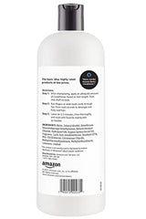 Amazon Basics conditioner bottle highlighting silk proteins for nourishment.