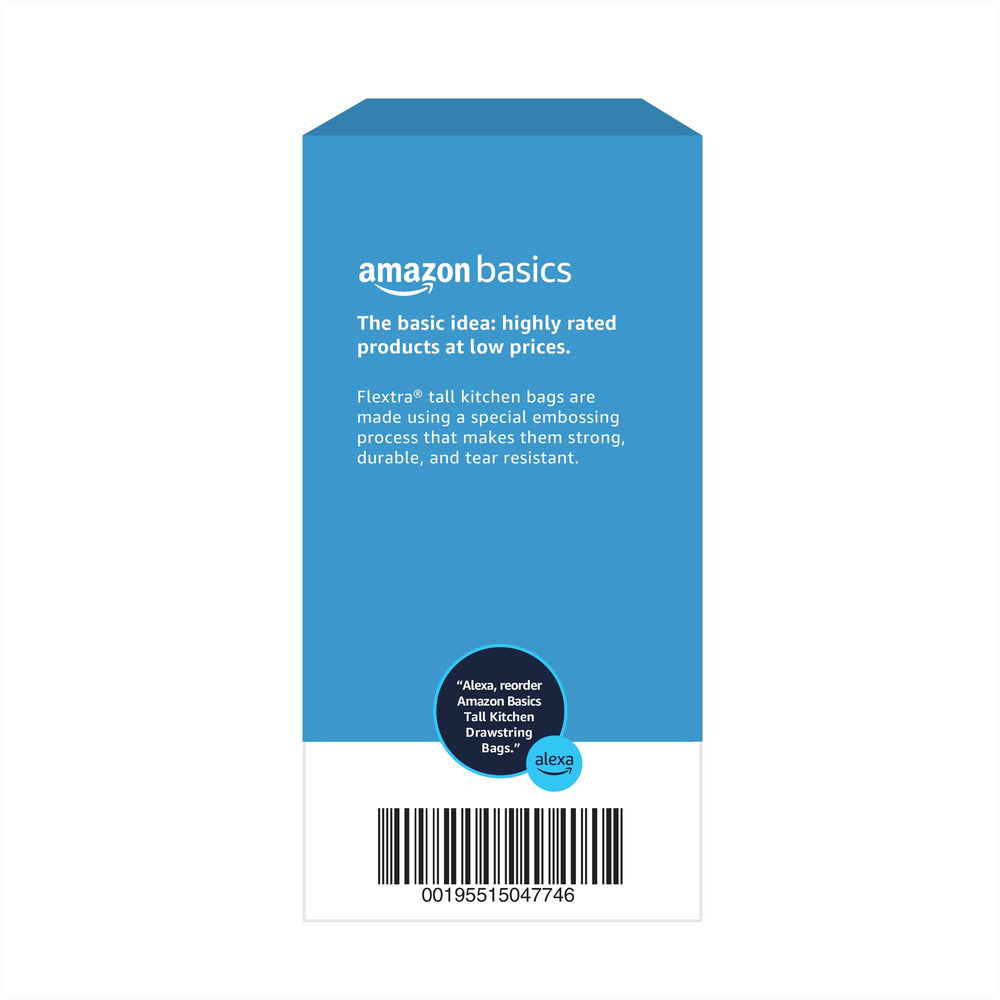 Amazon Basics tear-resistant white plastic detail demonstrating durability.