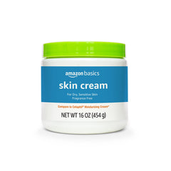 Amazon Basics Ultra Moisturizing Skin Cream jar ideal for daily dry skin nourishment.