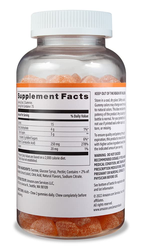 Two gummies per serving shown on label for daily use