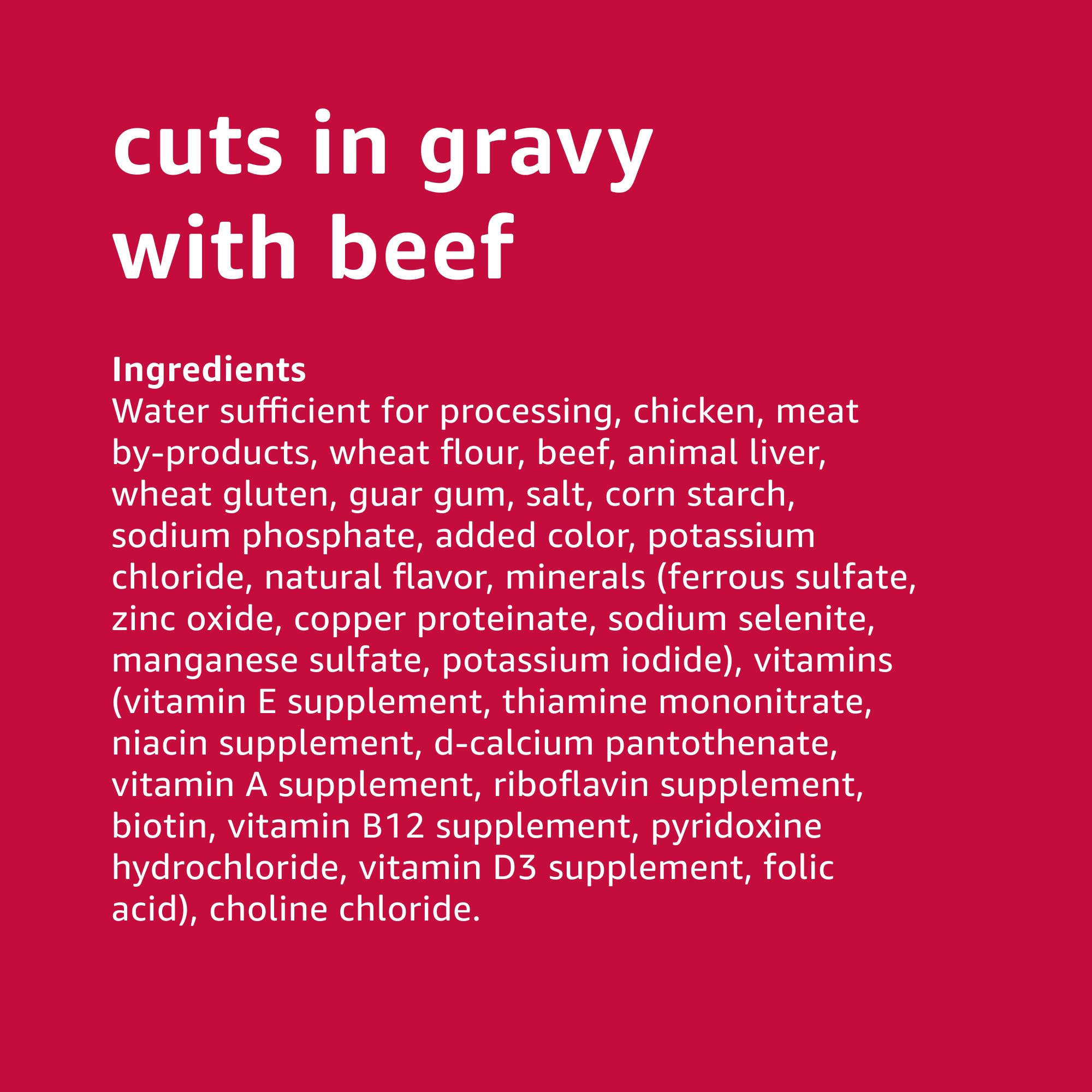 Amazon Basics beef cuts in gravy chunks ideal for a hearty meal.