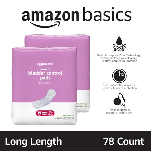Amazon Basics pad with absorbent core highlighting fast absorption