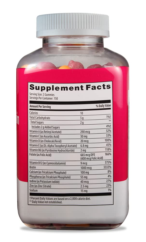 Amazon Basics gummies close-up highlighting natural fruit flavors for enjoyment.
