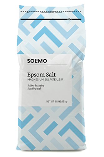 Solimo Epsom Salt resealable bags keep the product fresh and easy to store