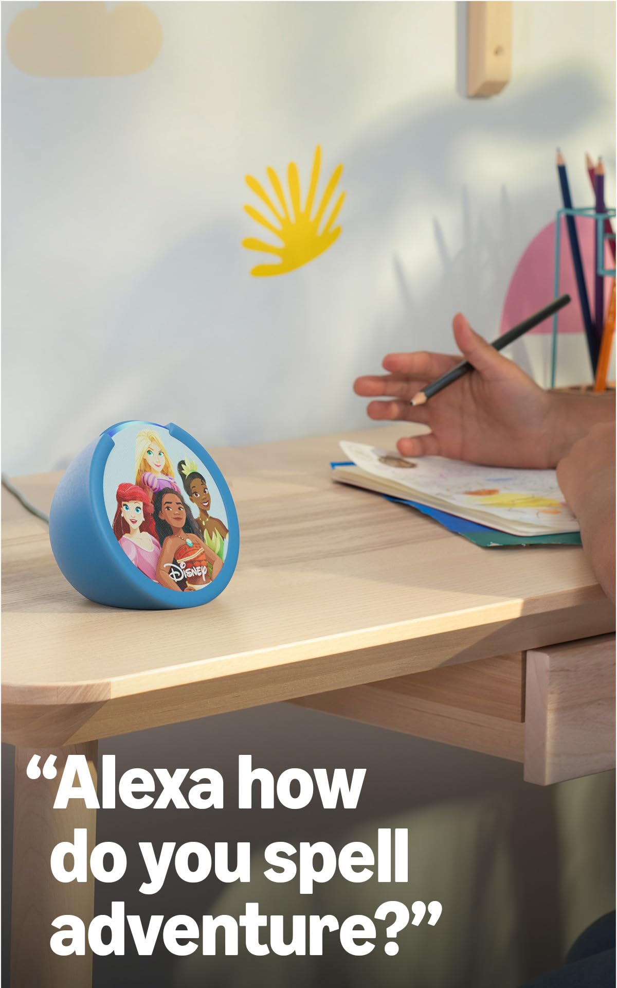 Amazon Echo Pop Kids supports kid-friendly listening with filtered lyrics for safety.