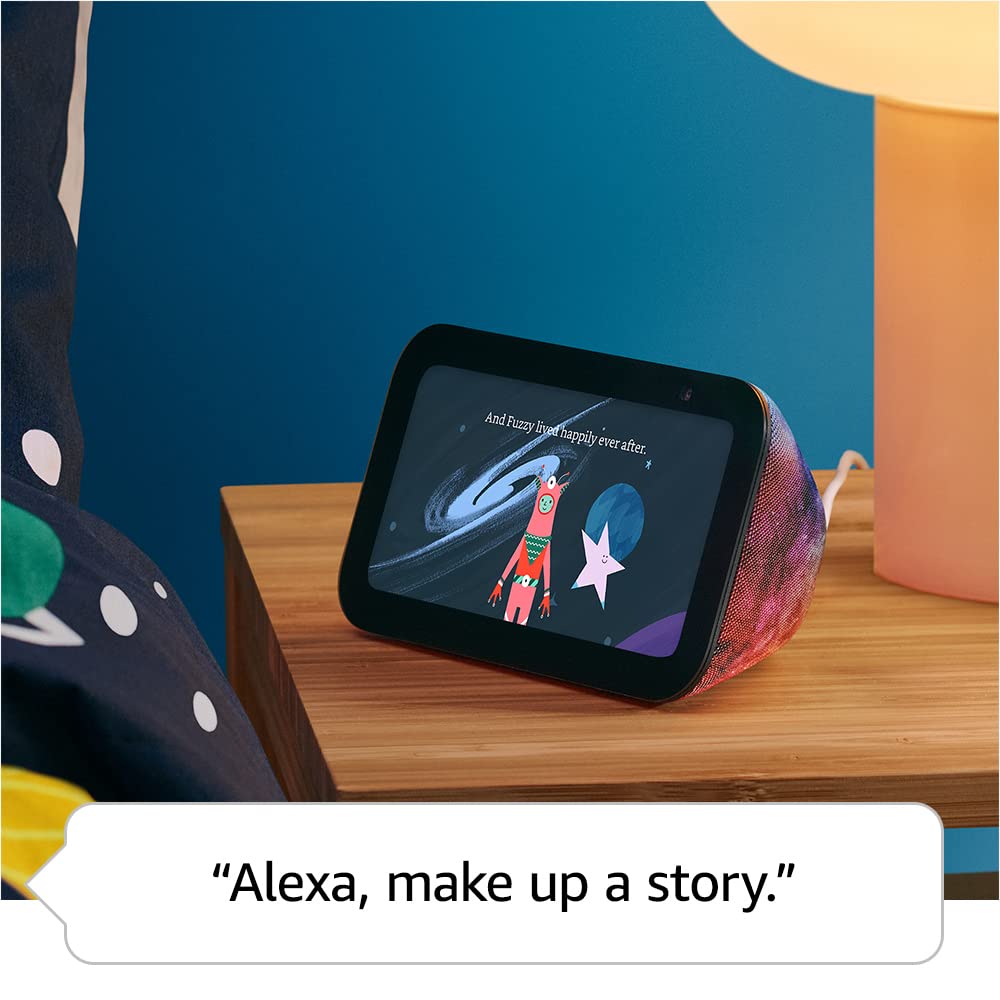 Amazon Echo Show 5 Kids Amazon Kids+ logo display