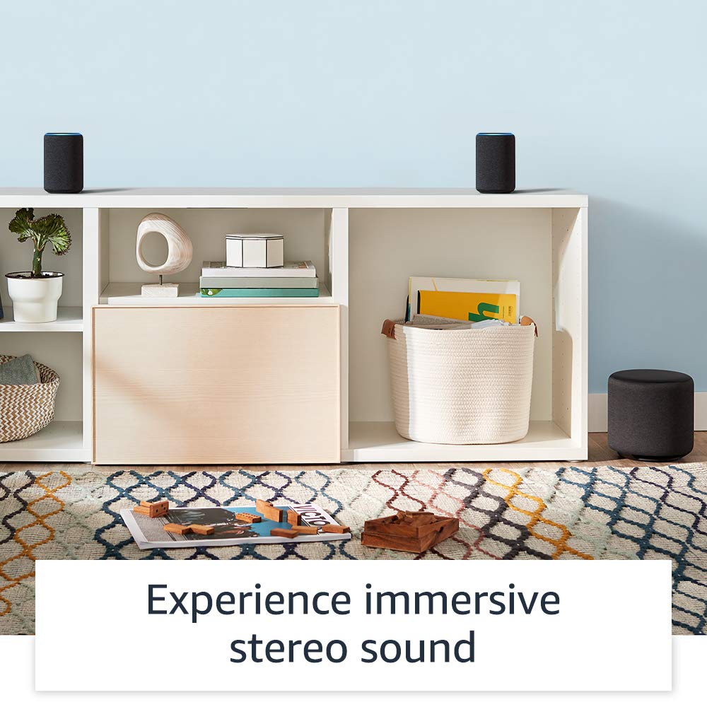 Echo Sub paired with an Echo device for room-filling music