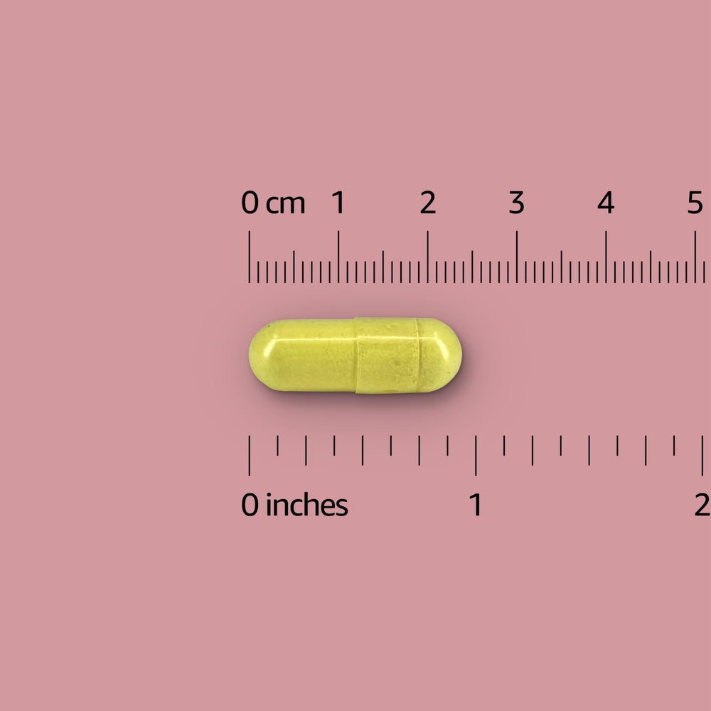Amazon Elements CoQ10 capsules inside bottle, two-month supply for daily use.