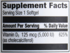 Amazon Elements Vitamin D3 softgels being poured from bottle for easy daily intake