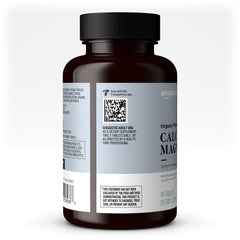 Amazon Elements Organic Calcium & Magnesium ingredients label highlights whole-food source.