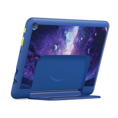 Amazon Fire HD 10 Kids Pro tablet Nebula back view, durable build for daily use.
