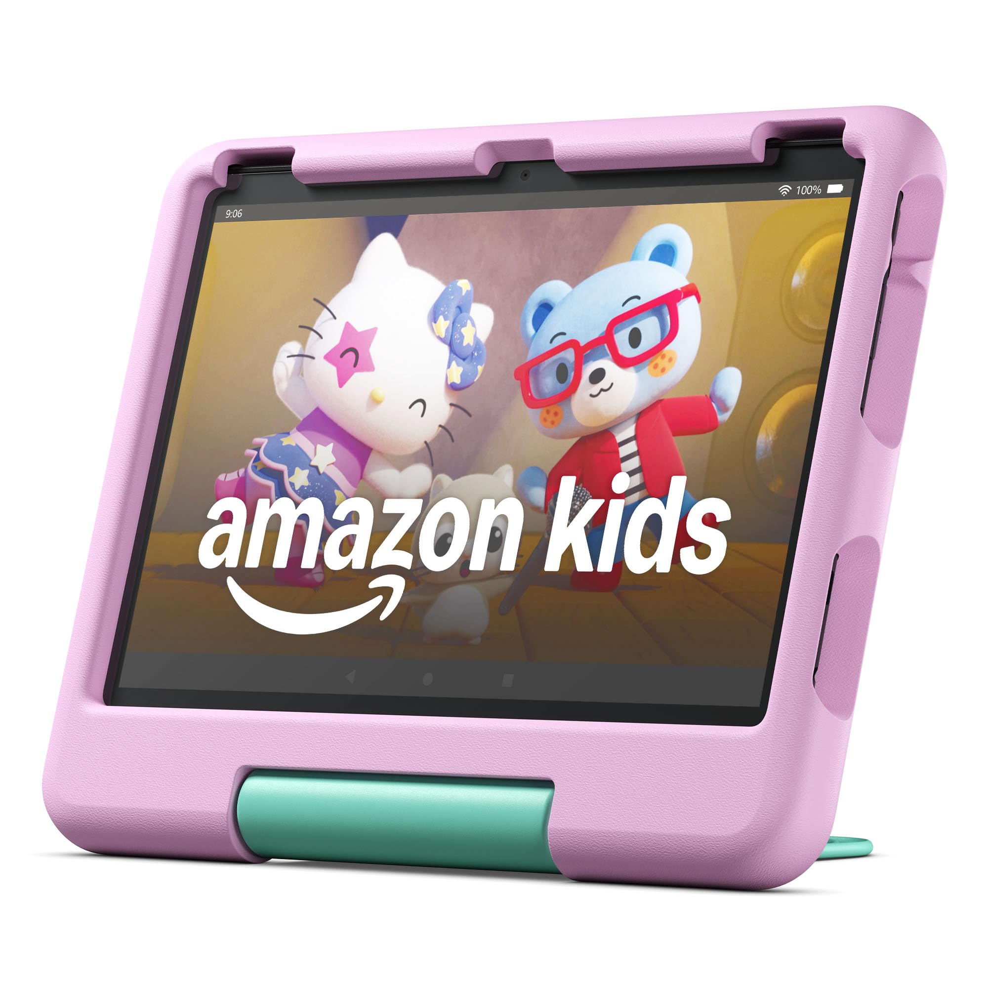 Amazon Fire HD 10 Kids tablet pink front view for confident learning on the go