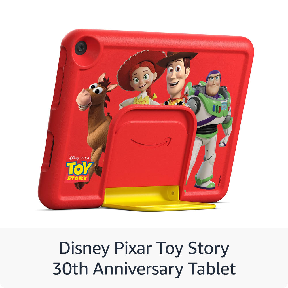 Amazon Fire HD 10 Kids tablet side view showing sturdy kid-proof design