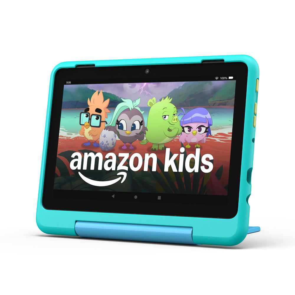Amazon Fire HD 8 Kids Pro front view, ready for learning on the go