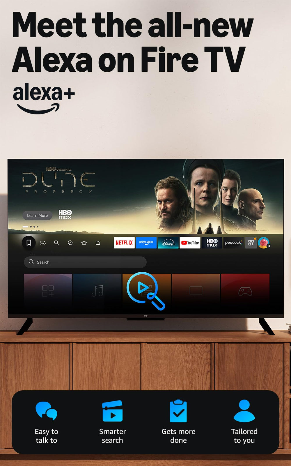 Amazon Fire TV 50-inch HDR10+ for enhanced contrast