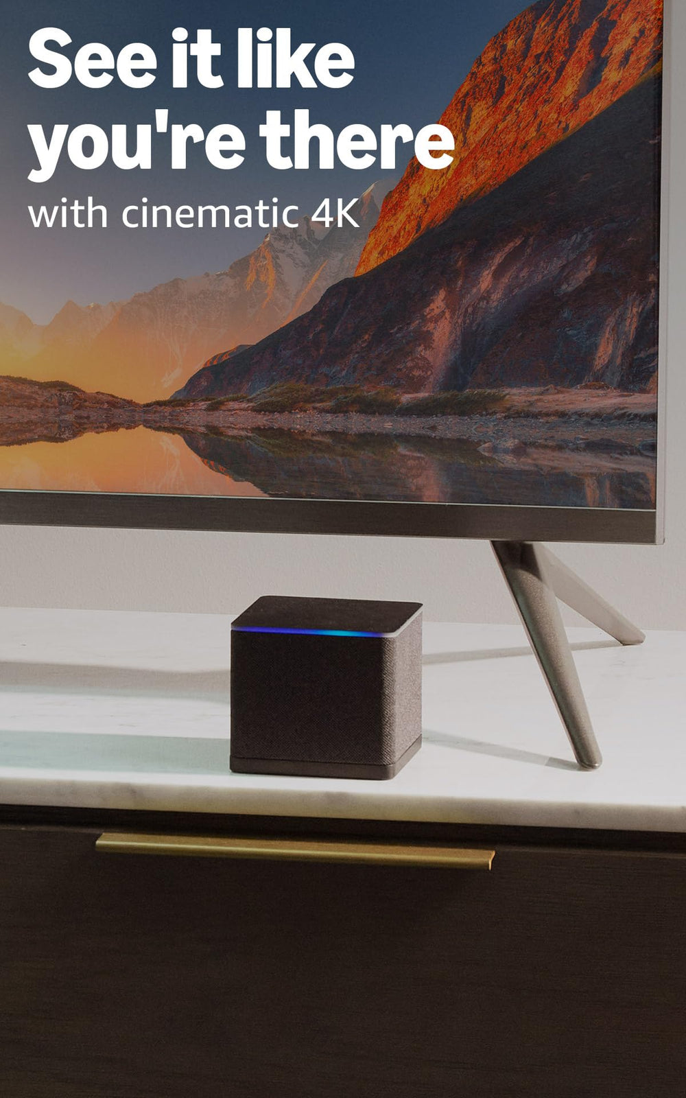 4K picture with Dolby Vision and Atmos on Amazon Fire TV Cube for immersive scenes