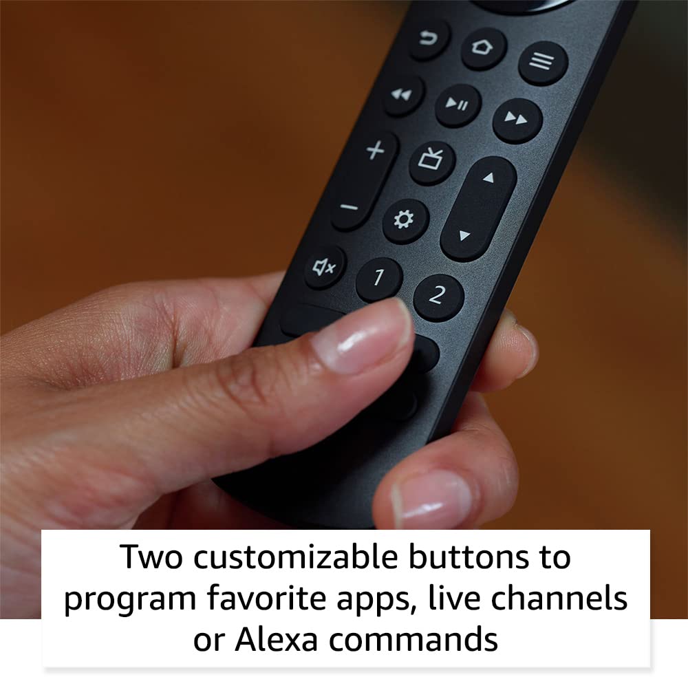 Amazon Fire TV Remote Pro dedicated headphone button speeds wireless pairing.