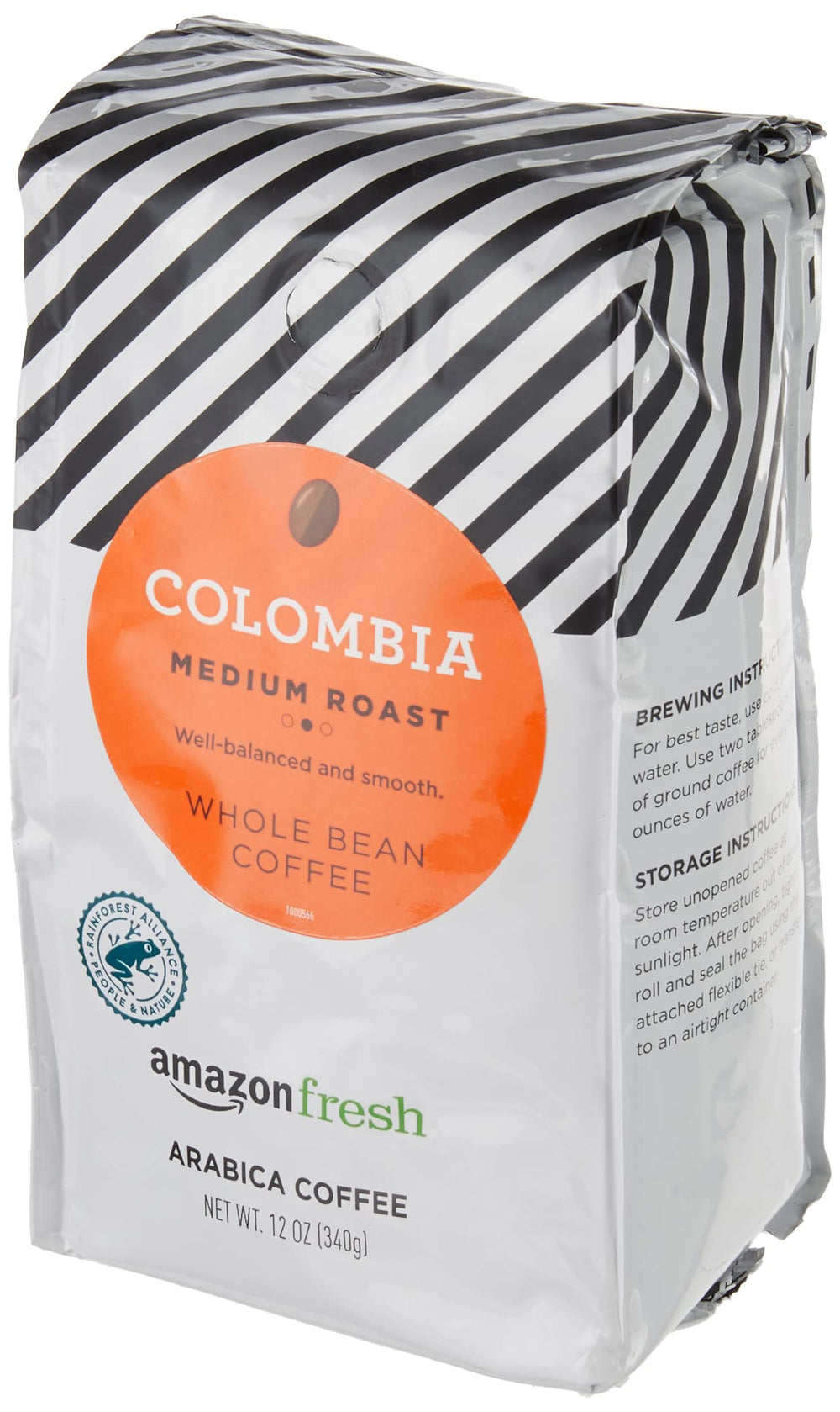 Amazon Fresh 100% Arabica beans ready for a smooth, balanced cup.