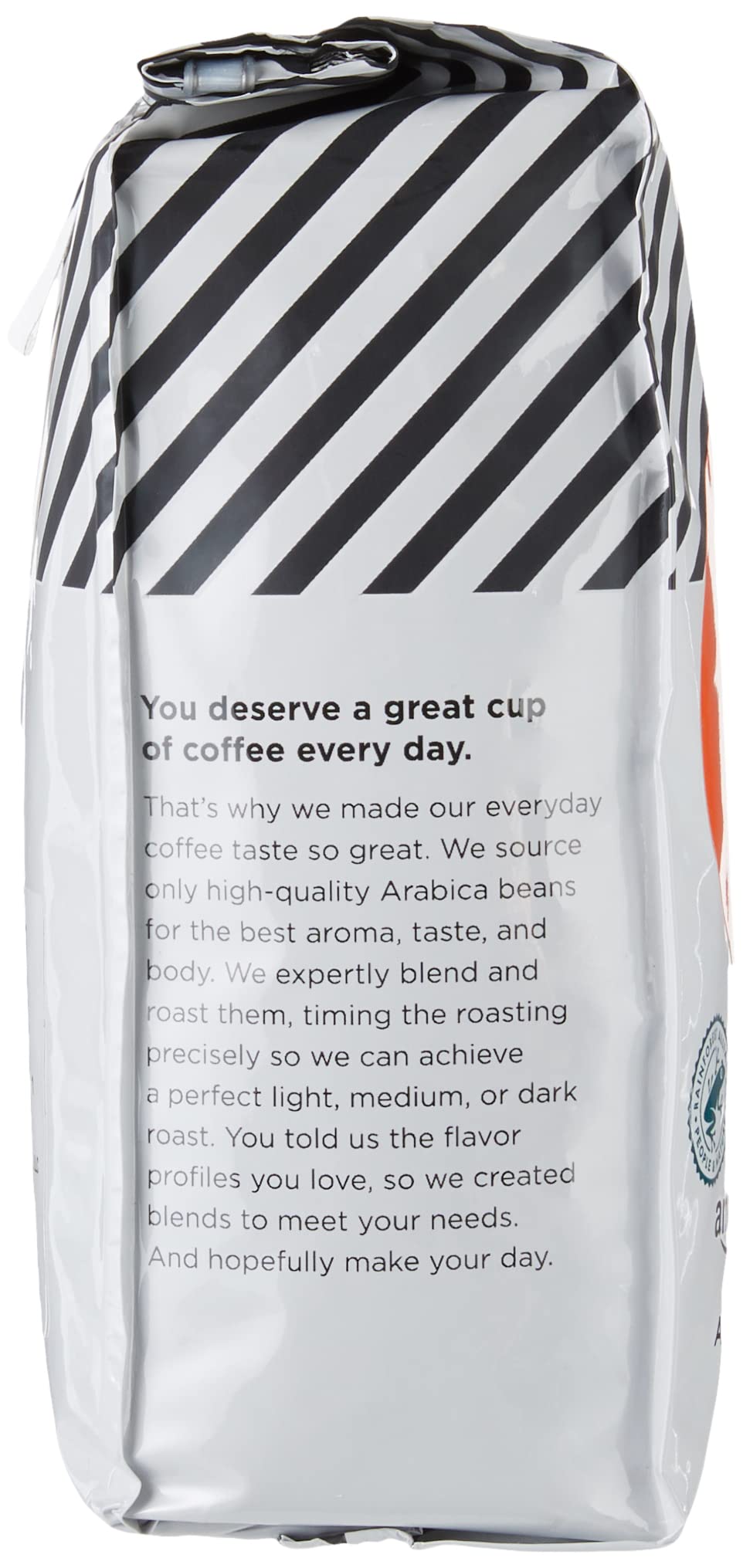 Amazon Fresh Colombia coffee packaging showing freshness preserved