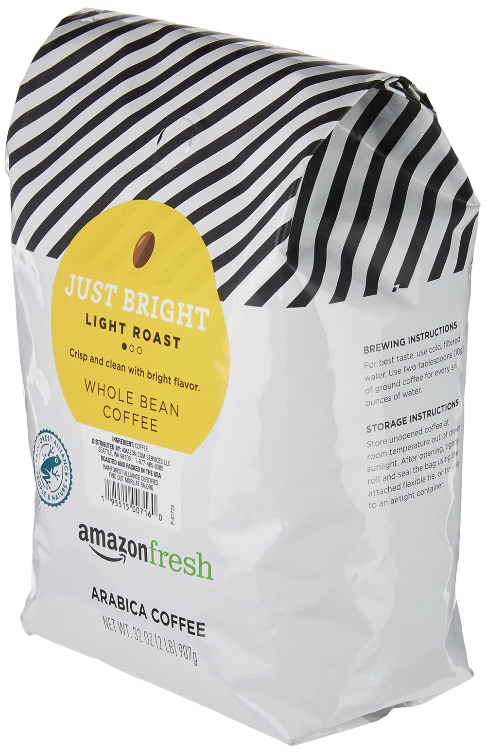 Amazon Fresh Just Bright 32-ounce bag preserves freshness for busy mornings