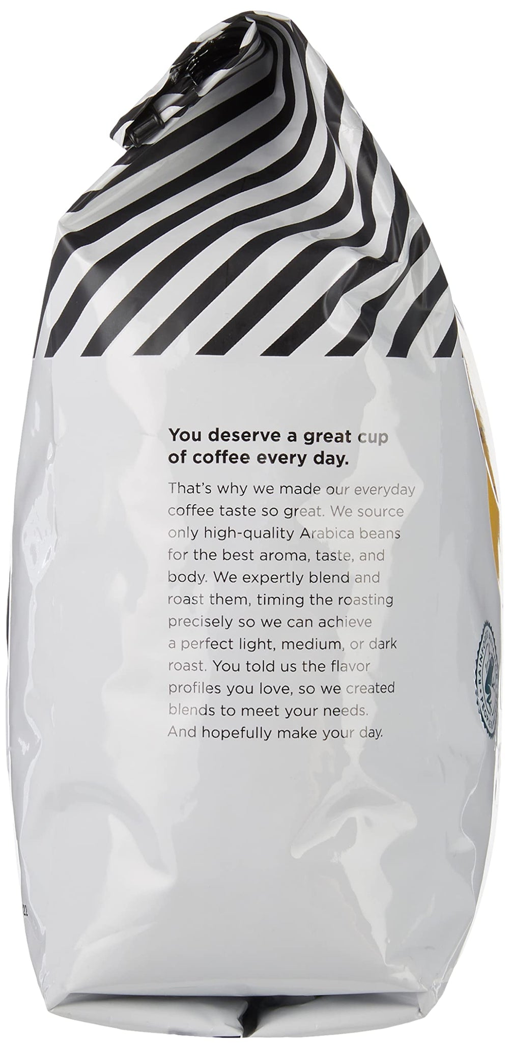 Amazon Fresh Just Bright whole beans ready to grind to your preferred size