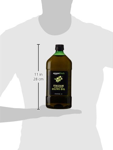 Amazon Fresh EVOO drizzle over dish as finishing touch.