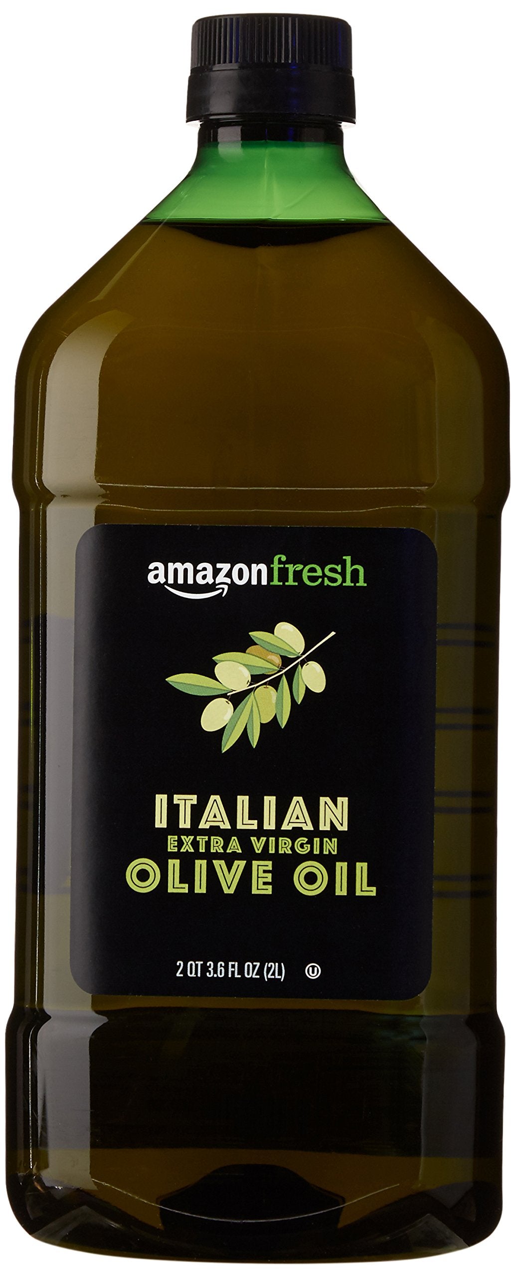 Amazon Fresh EVOO pour showcases smooth texture for searing.