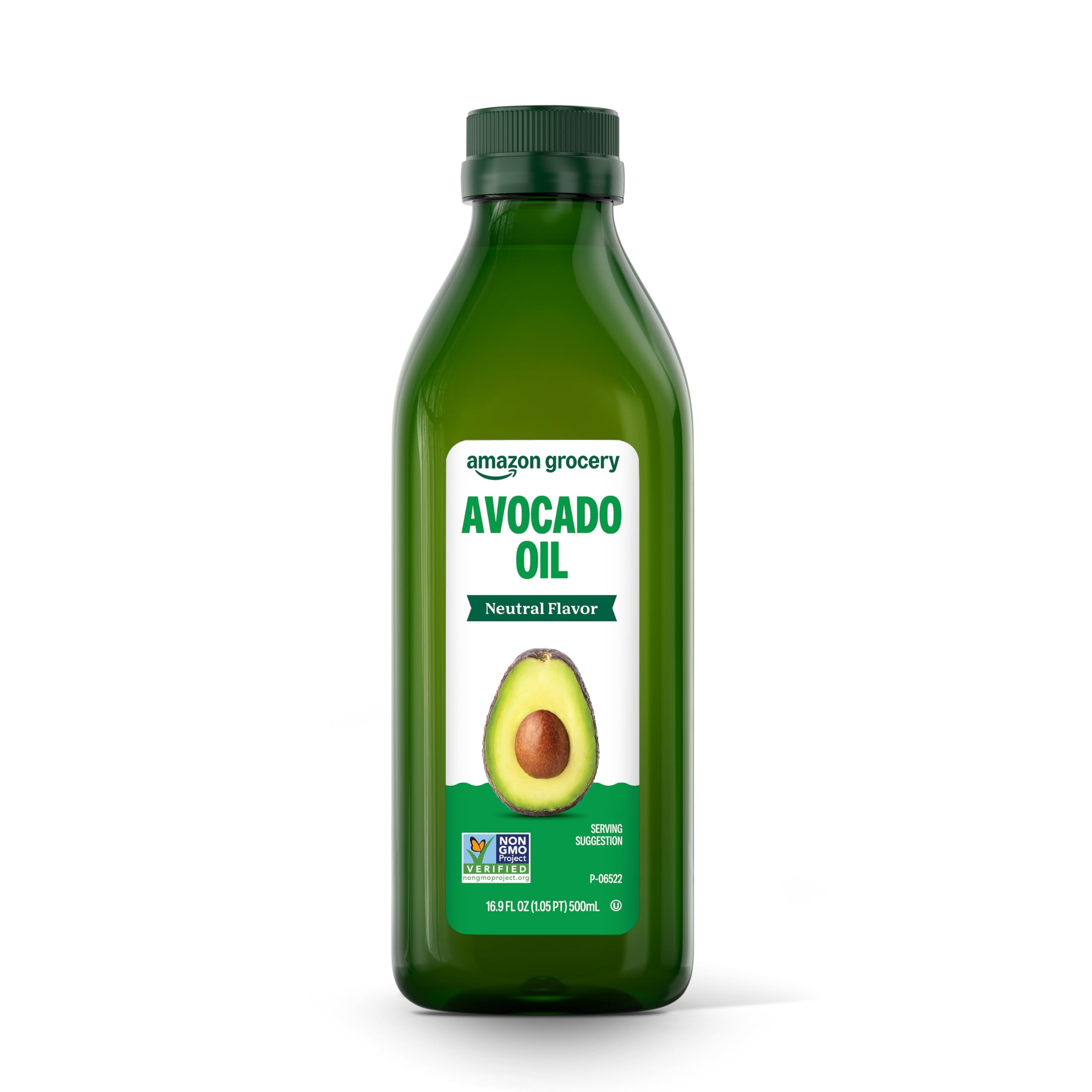 Amazon Grocery Avocado Oil bottle front view for versatile cooking