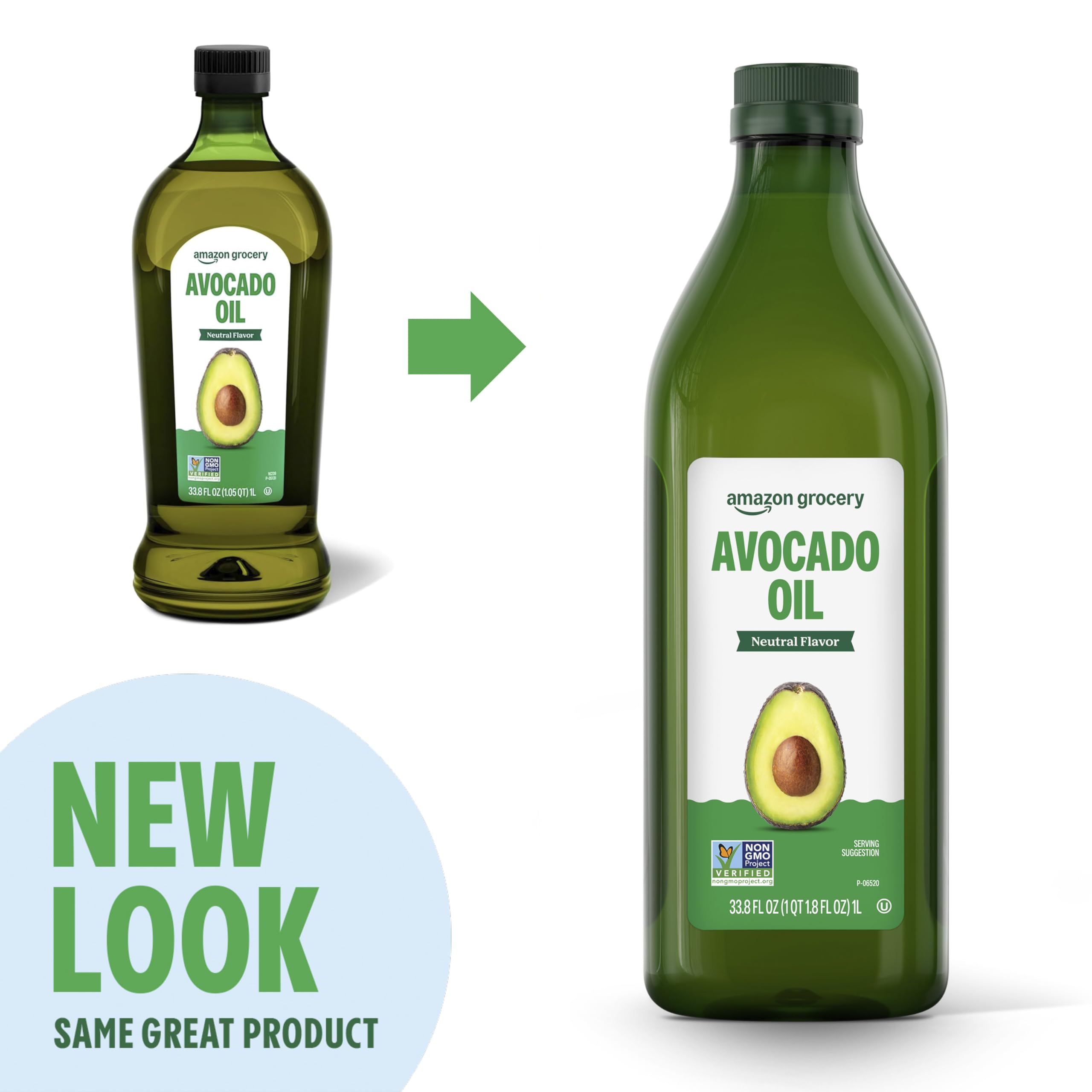 Amazon Grocery avocado oil on kitchen counter with everyday groceries