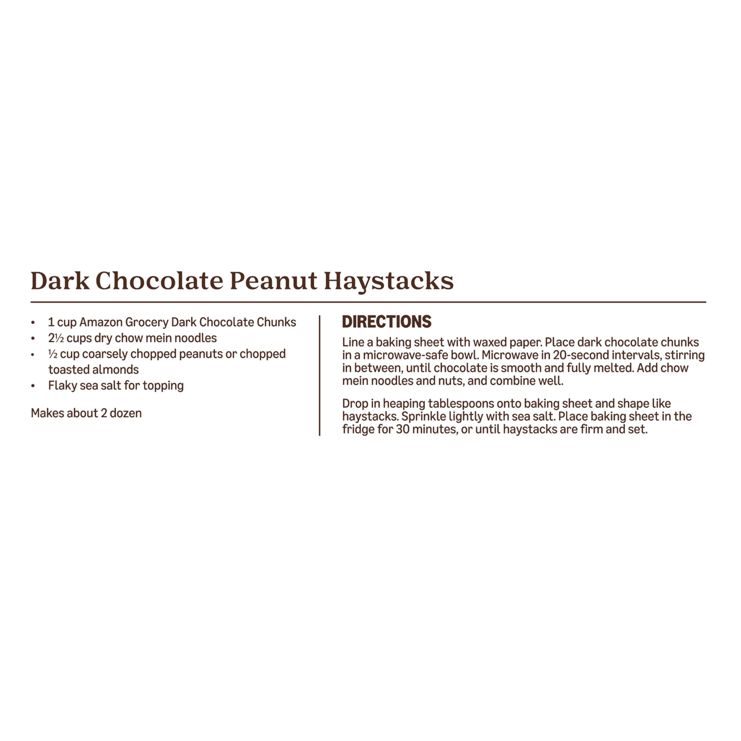 Amazon Grocery dark chocolate chunks in a bowl ready for baking cookies.