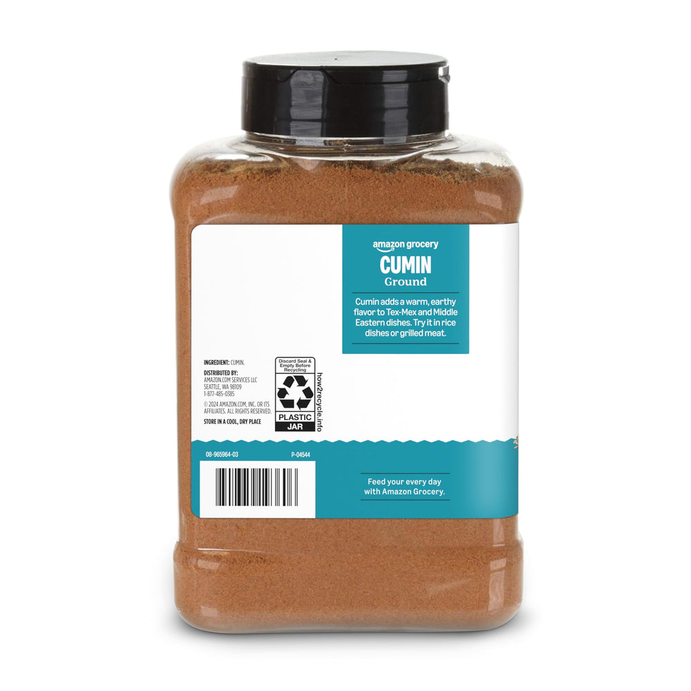 Amazon Grocery ground cumin pour-spout image highlights easy seasoning.
