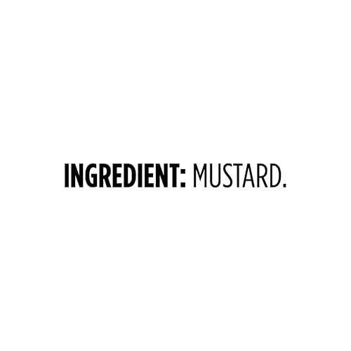 Amazon Grocery ground mustard close-up label highlights pure, single-ingredient spice.