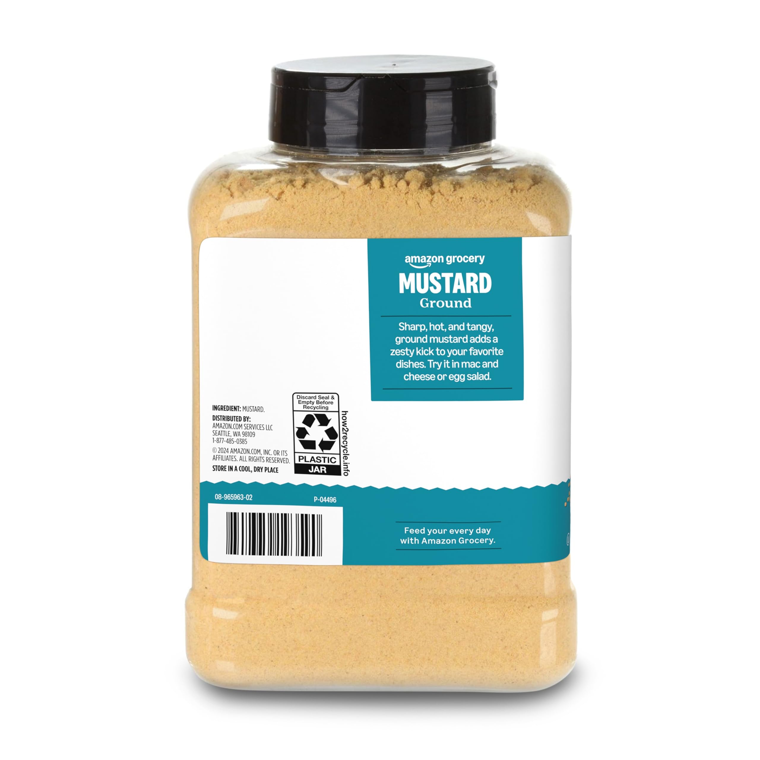Amazon Grocery ground mustard pour spout makes it easy to season dishes.
