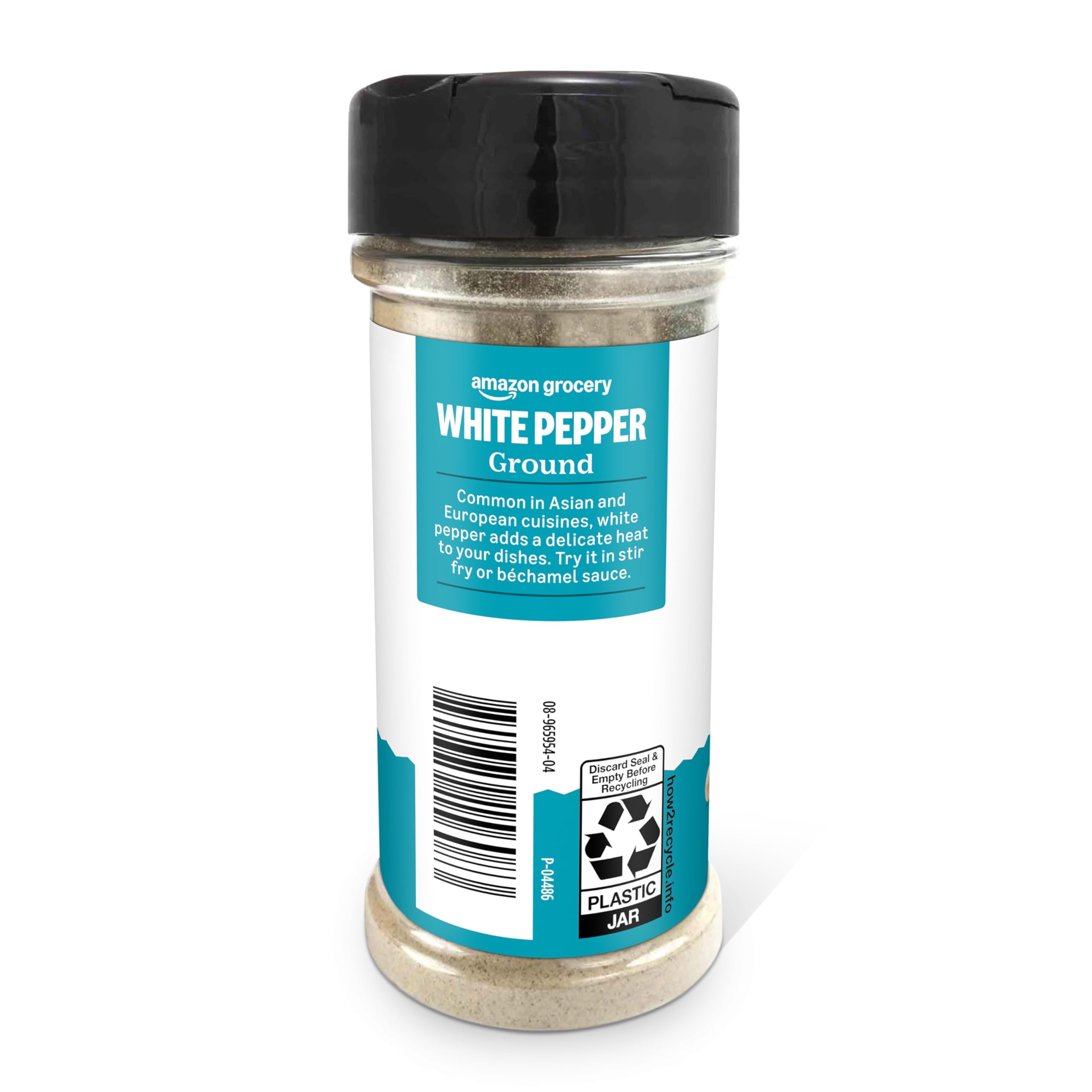 Amazon Grocery ground white pepper shaker on kitchen counter ready for cooking