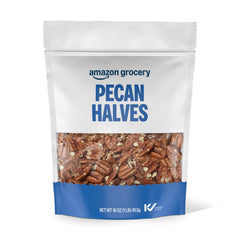 Amazon Grocery Pecan Halves 16 oz package ready for your pantry or recipe prep.