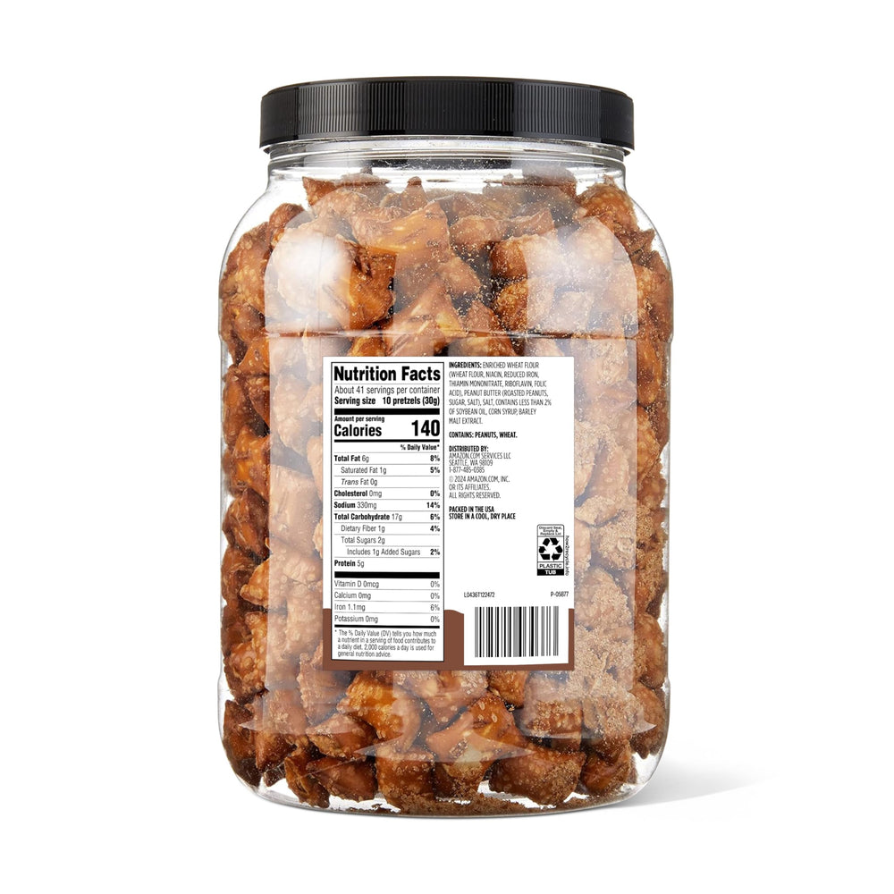 Amazon Grocery pretzels outer crunch with creamy center, ideal for quick cravings.