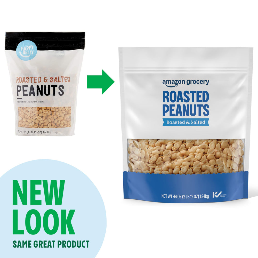 Snack-ready roasted peanuts from Amazon Grocery for quick bites.