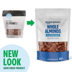 Roasted salted almonds ready to enjoy as a snack.