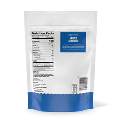 Amazon Grocery sliced almonds close-up, versatile pantry staple for toppings and recipes.