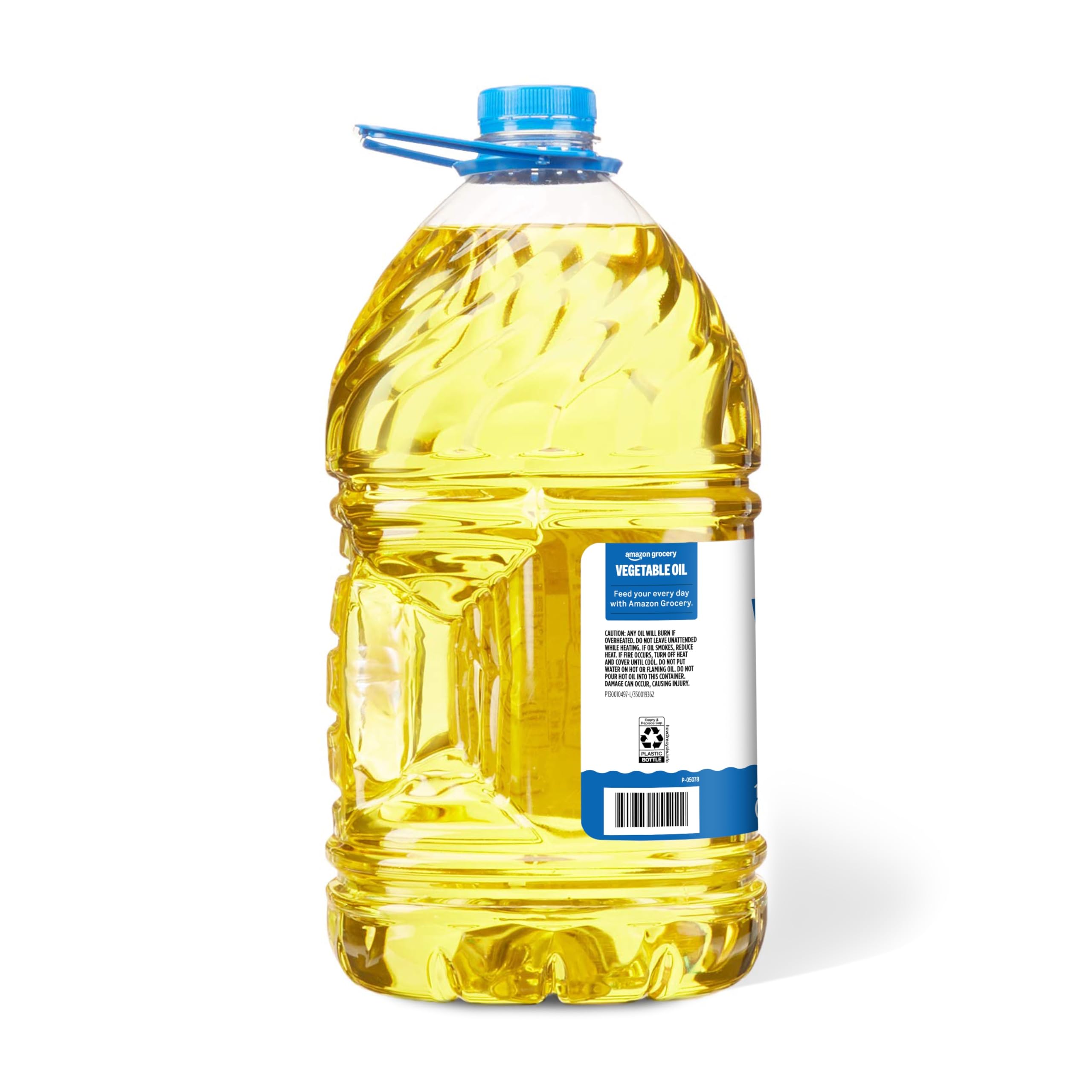 Amazon Grocery Vegetable Oil in a hot pan during cooking.