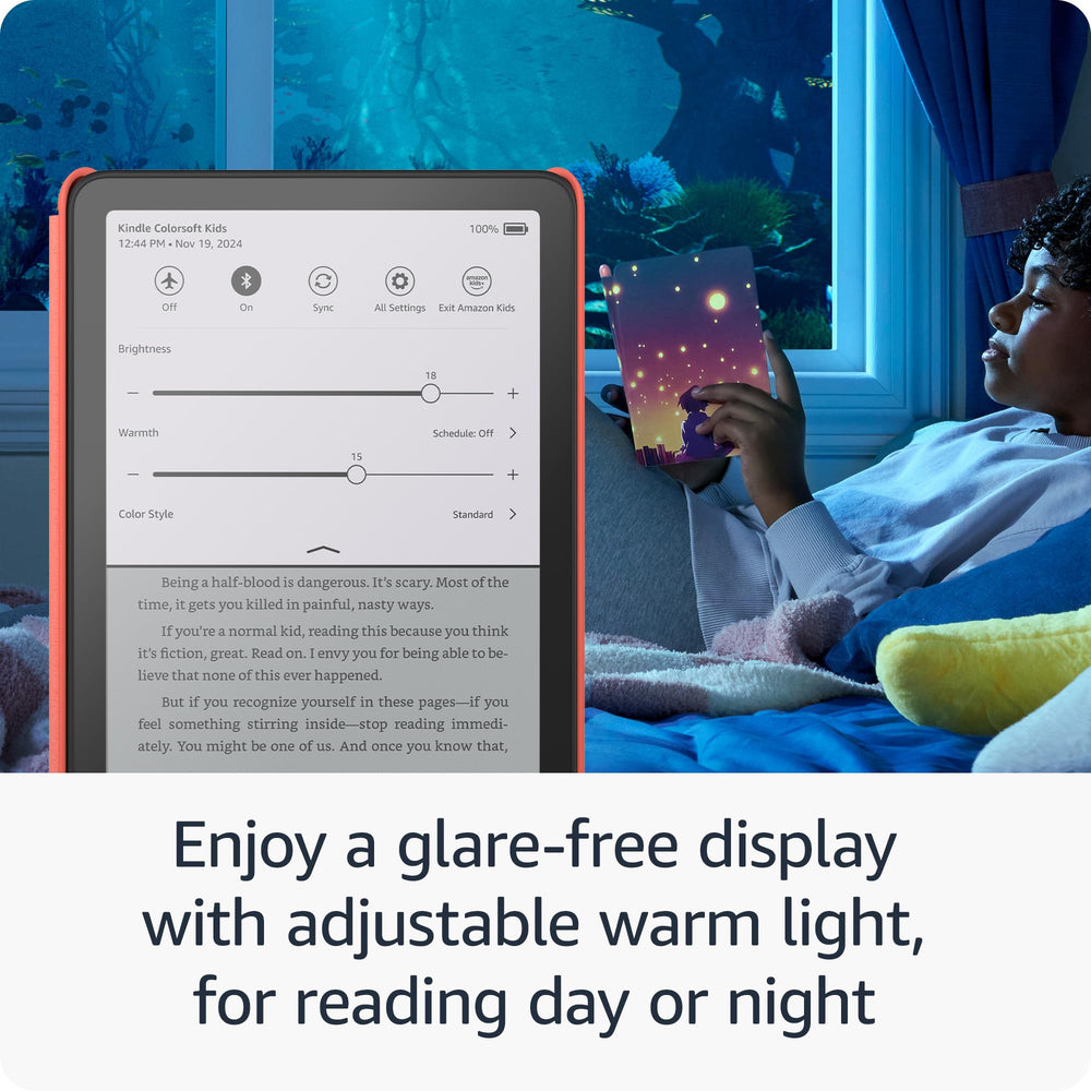 Amazon Kindle Colorsoft Kids parent dashboard helps manage content and progress.
