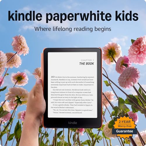 Amazon Kindle Paperwhite Kids starfish color device with kid-friendly style.