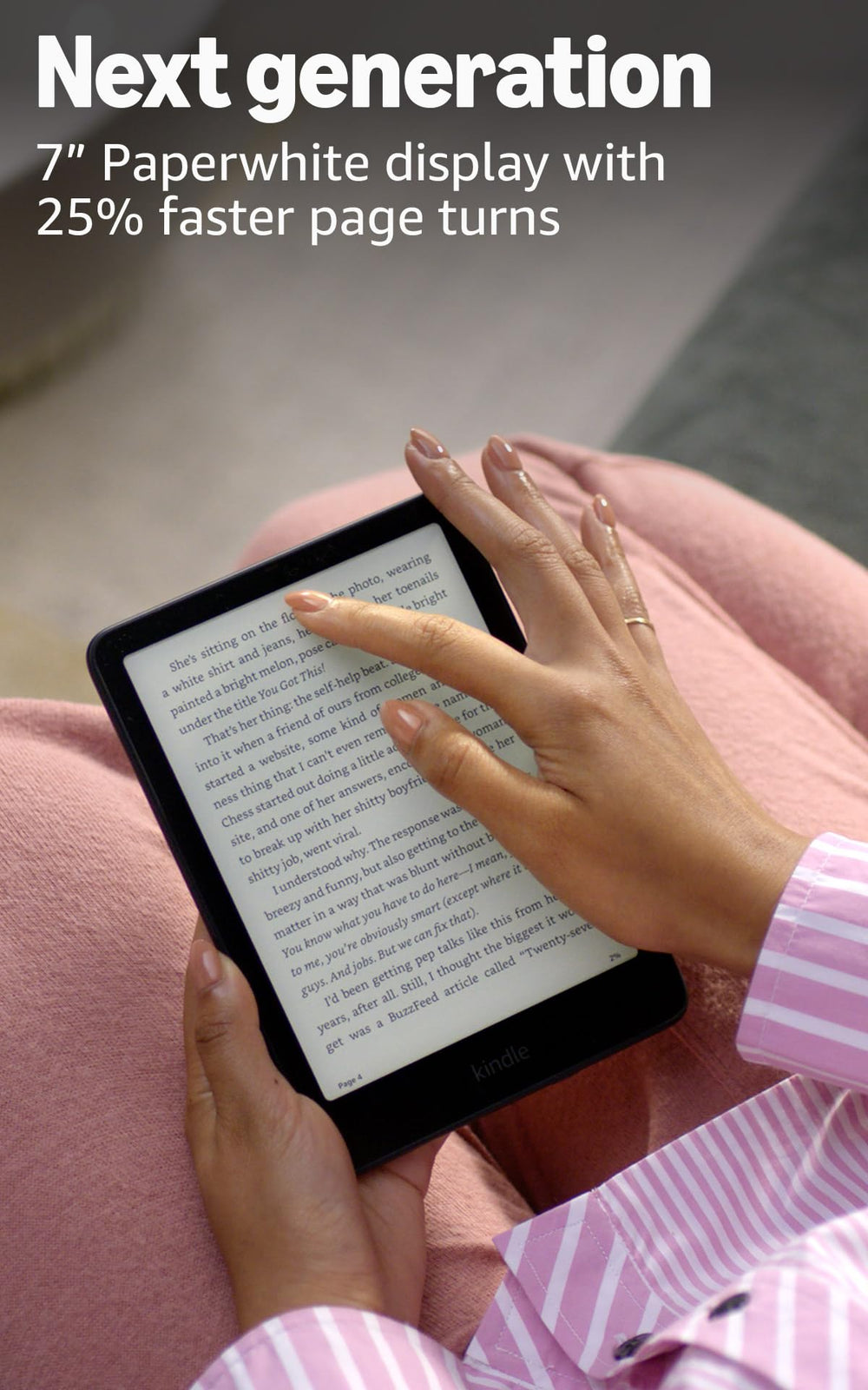 Amazon Kindle Paperwhite Signature Edition 32GB storage for a vast offline library