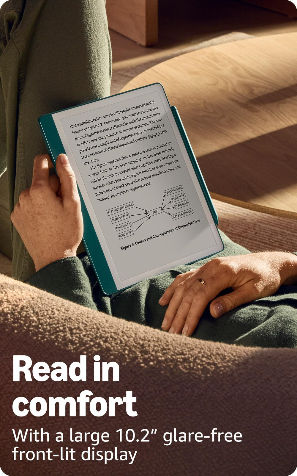 Amazon Kindle Scribe 10.2 display with front light for any lighting