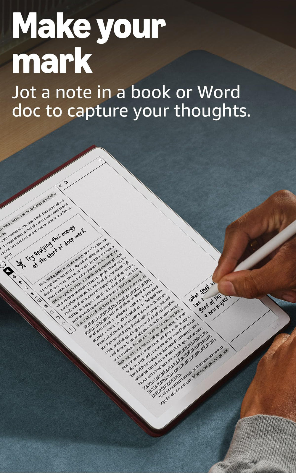 Amazon Kindle Scribe built in notebook with AI tools for smarter notes