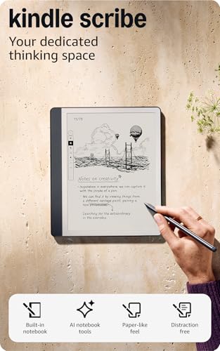 Amazon Kindle Scribe long battery life supports weeks of writing