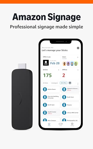 Amazon Signage Stick Wi-Fi 6E setup enables fast content delivery.