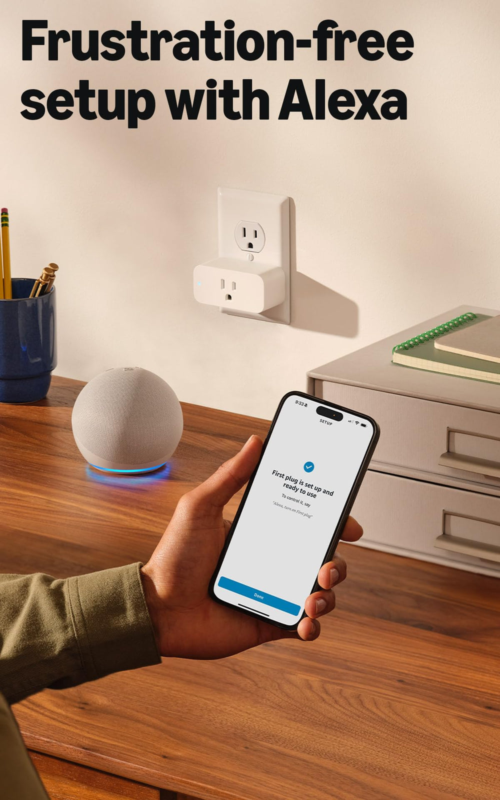 Amazon Smart Plug routines automate lighting and coffee moments.